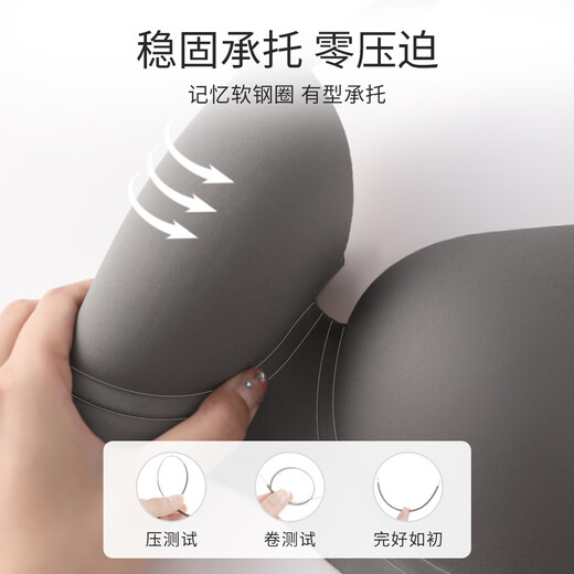 FENTENGCARE Large Size Thin Seamless Upper Support Anti-sagging Breast Reduction Bra Soft Steel Ring Gathering Big Breasts Revealing Small Underwear Women's Bra
