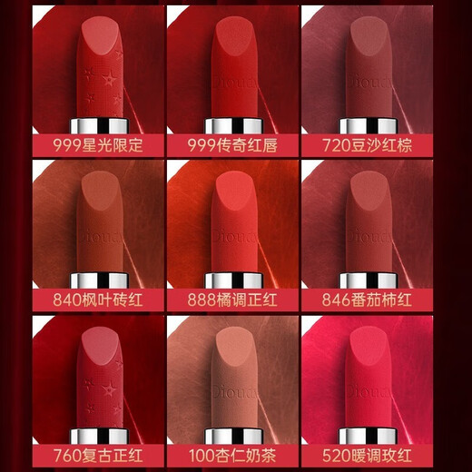 DIOUDX999 lipstick and perfume gift box set, birthday gift for girls on Chinese Valentine's Day, practical and heart-warming gift for girlfriend and wife, single 999 starlight limited edition + pink gift box