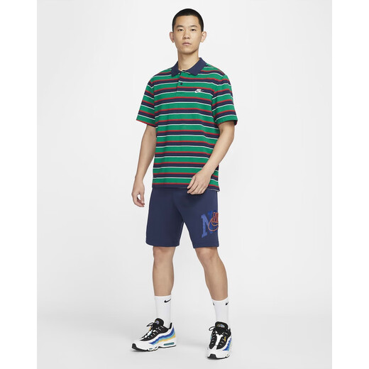 Nike (Nike) [Jinlang Sports] T-shirt à revers à rayures rétro pour hommes FN3897-410 FN3897-410 M