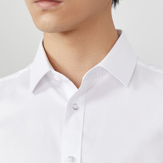 雅戈尔（YOUNGOR）衬衫男士春夏青年男短袖衬衫商场同款 本白素色YSDP190005BFY 40