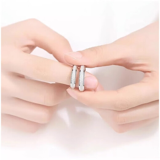 DL 1998 Fat Donglai same style PT950 platinum ring plain ring frosted platinum couple ring for men and women frosted love with you for the rest of my life single ring for women
