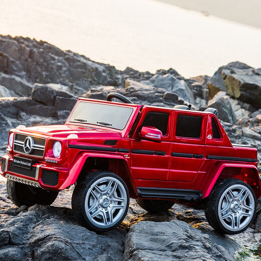 
Xingchenhao Mercedes-Benz children's electric vehicle four-wheel drive four-wheel remote control children's toy car can be used as off-road vehicle painted black four-wheel drive + super-power battery + leather seat soft wheel