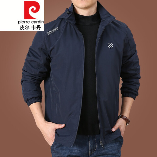 Pier Cardin plus Velvet Jacket Men's Automne and Winter Jacket Men's Men's Spring and Automne Grand Taille Vêtements masculins 2021 Nouveaux vêtements d'automne Top d'automne masculin tricoté 9898 [noir] Capu-amovible - Plus Velvet sans prix supplémentaire 4xl