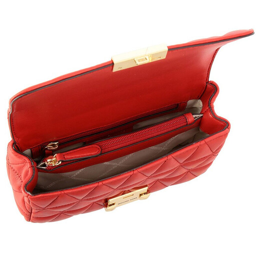 MICHAEL KORS MK Women's Leather Chain Single Shoulder Crossbody Bag 30S7GSLL1L Red 683