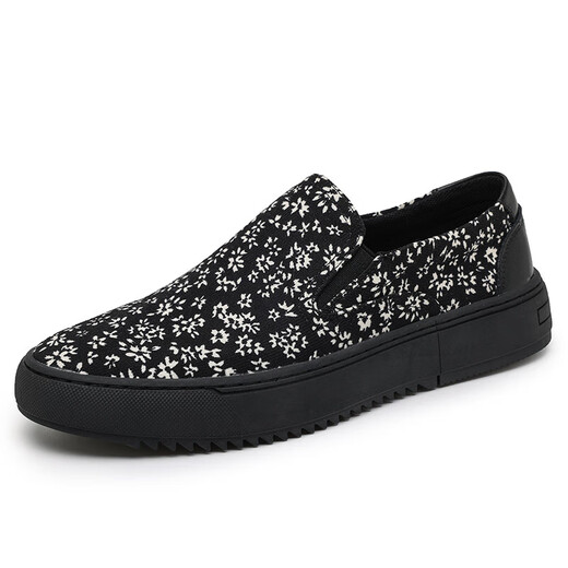 DICK LANE Dick Renne brand canvas shoes men's 2025 summer new lazy shoes breathable loafers men's old Beijing cloth shoes casual board shoes black 42