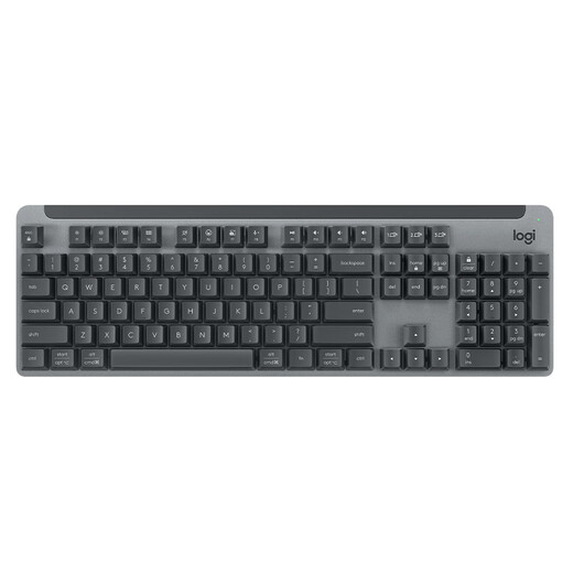 罗技（Logitech）优选系列K865(K845升级款)无线机械键盘 商务办公键盘 电竞游戏键盘 104键全尺寸双模连接 K865 石墨黑