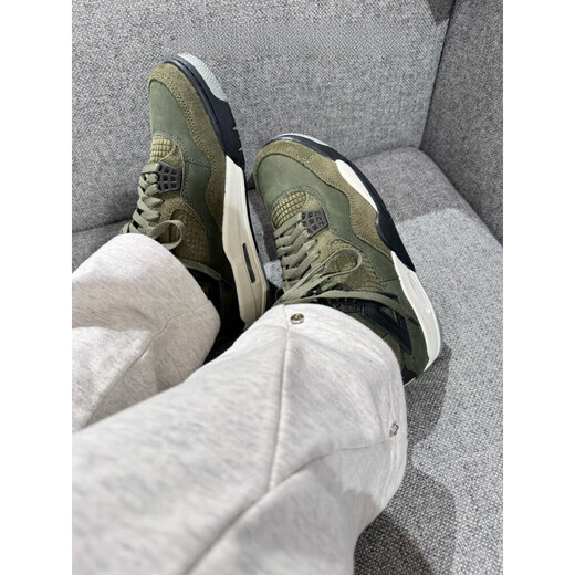 Nike Air Jordan 4 'Olive'AJ4 Military Green Retro Basketball Shoes FB9927-200 FB9928-200 GS 41