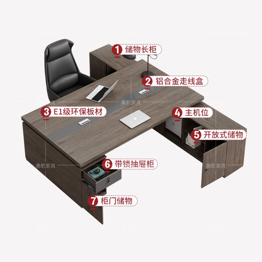 Jiahang desk office staff desk double four-person simple modern boss desk manager supervisor desk LBZ-A40
