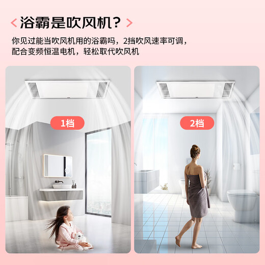 NVC True Dual Air Inverter Bath Heater Warm Air Lighting Human Feeling Ventilation and Exhaust All-in-One Bathroom Toilet Y388