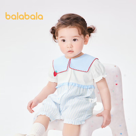 巴拉巴拉婴儿连体衣包屁衣女童爬服夏装精致200224120006