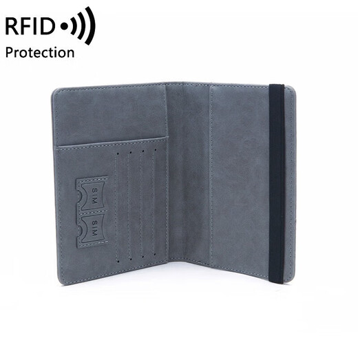 Luo Judou Passport Clip Documento de viaje Bolsa de almacenamiento Caso de protección de pasaporte Ant-theft Ticket de boleto de aire en el extranjero Pasaporte portátil Pasaporte Pasaporte [Actualizar Modelo multifuncional] Clip de pasaporte [RFID antirrobo] Luz de tela de textura y elegante