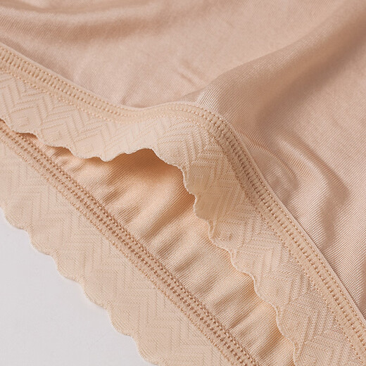Ropa interior de seda sihuang para mujeres 100% calzoncillos de seda de morera para niñas shorts transpirables y sin traces tono de piel de estilo delgado de estilo mediano y bajo 3887 2xl [peso 125 ~ 140Jin [Jin iguala 0.5 kg]]]