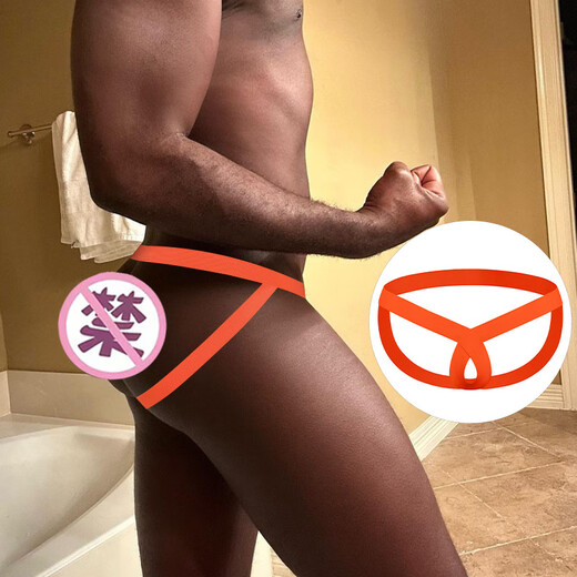 Tanga masculina sexy tanga doble tanga ropa interior dz06 naranja 2xl