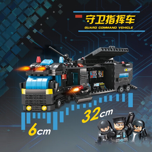 Jiqile Departamento de Policía Especial Vehículo Base de construcción Militares Bloques de la construcción de buques de buques de buques de buque de buque de guerra deformado Mecha Robot Juguetes para niños Tanque Legion-26 Transformado 1047 partículas
