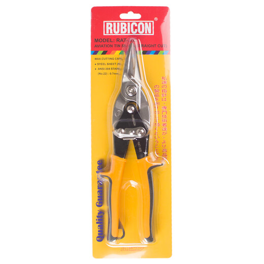 Robin Hood (RUBICON) aviation scissors iron scissors stainless steel plate aluminum plate scissors RAT-30S aviation scissors yellow-straight cut