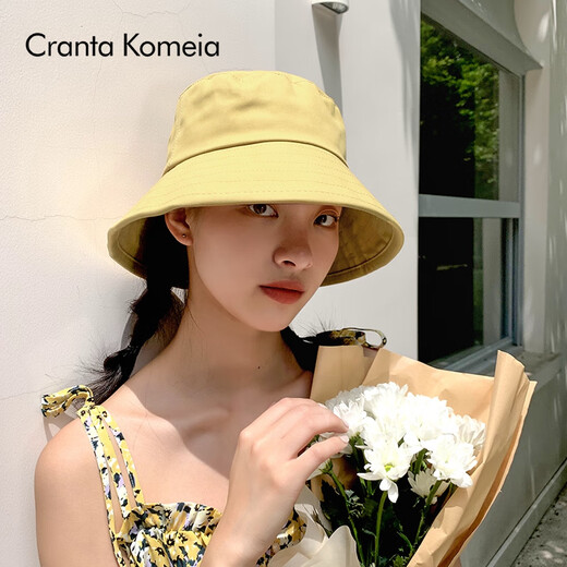 Cranta Komeia Offizielle Website Fischerhut Frauen 2025 Neue Sommerhut vielseitig Sonnenhut Geburtstag Geschenk für Freundin Weißer Rice High-End Light Luxus Mode vielseitiger Stil