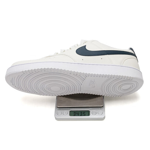 Nike (Nike) Herrenschuhe Sommer New Court Low-Top atmungsaktiven schockabsorbierenden Verschleiß-resistenten vielseitigen Sport- und Freizeitschuhen HQ4867-101 Segel Weiß/Tiefsee Blau 40
