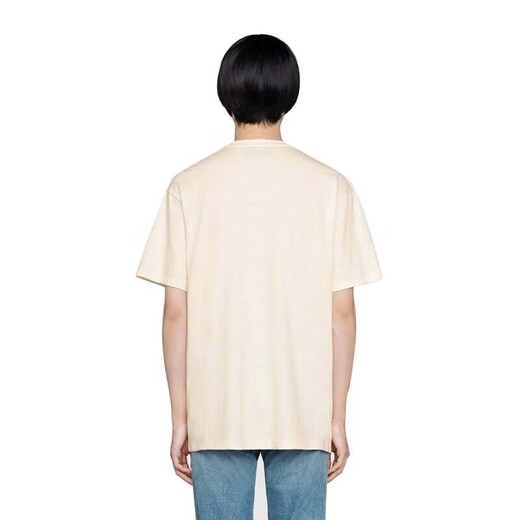 Gucci Gucci/Gucci Kurzärärt-T-Shirt Disney Co-Branded-Modell, Limited-Year Mickey Print Retro, gleicher Stil für Männer und Frauen, Beige 604176xjb6t9230 xl