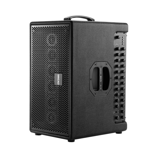 Migo A9 Audio New Outdoor Roadshow Guitar Playing and Singing Karaoke Electric Blowpipe Saxophone Live Broadcast Speaker High Power 320 Watts Package 2 Lithium Battery Speaker + Dual Microphones + Stand