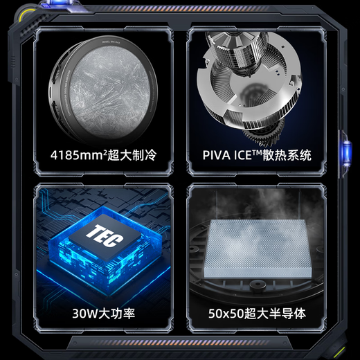 Piva Paiwei Ice Blade Max tablet radiator magnetic heat dissipation semiconductor refrigeration cooling artifact ipad chicken game b2max is suitable for Apple Xiaomi Huawei oppo cooling area upgrade Ice Blade MAX tablet model requires the use of a 45-watt PD charging head to achieve full power
