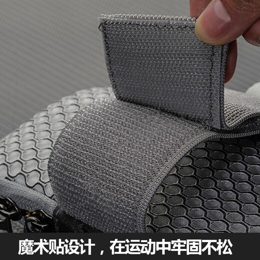 Running mobile phone arm bag, fitness and sports mobile phone bag, night running marathon equipment arm bag for men and women, large capacity Caspian Wolf Gray upgraded version (within 6.7 inches) double zipper