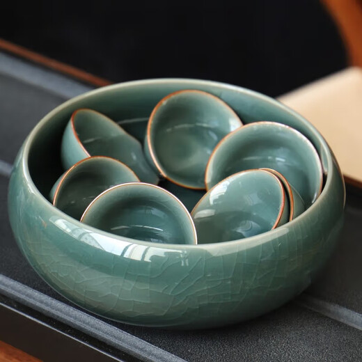 Xiangye Ge Kiln tea set set for household light luxury high-end tea making, a complete set of Kung Fu teapots and tea cups gift box