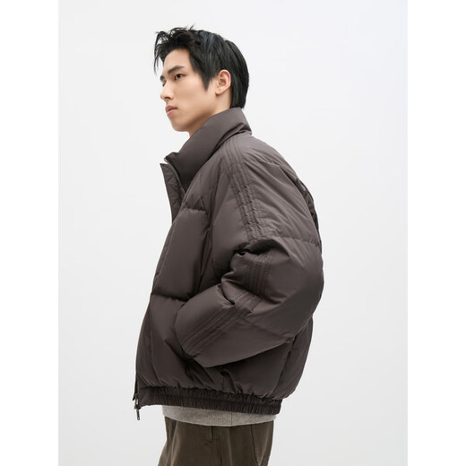 GXG men's warm short down jacket black winter 2024 new arrival coffee color 180/XL