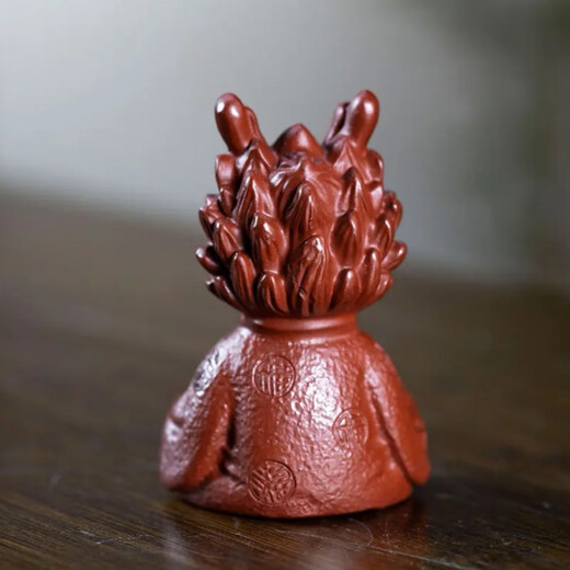 Yixing purple sand fortune dragon tea pet ornaments handmade raw ore Dahongpao toy decoration creative tea ceremony tea set gifts purple sand fortune dragon tea pet