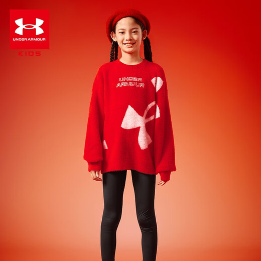 Under Armor New Year Series Round Neck Sweater Children's Sweater Soft Autumn and Winter Versatile Big Children's Top 244303574