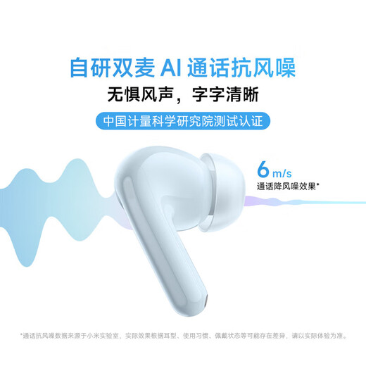 Xiaomi Redmi Buds6 Youth Edition In-Ear Comfortable Noise Canceling Headset Redmi Wireless Bluetooth Headset with Charging Compartment Gift for Boyfriend and Girlfriend Midnight Black