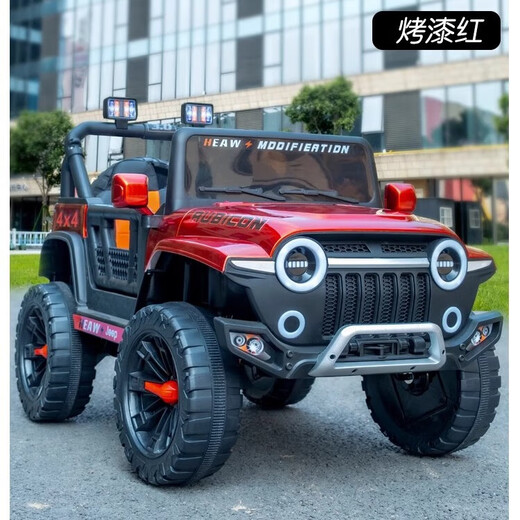 Das Elektrofahrzeug von Zhio Children's, Allradantrieb, Allrad-Offroad-Baby mit ferngesteuertem Spielzeugauto kann im Kinderwagen sitzen. Standard Graues Dual-Rad-Laufwerk + Fernbedienung + Schwung