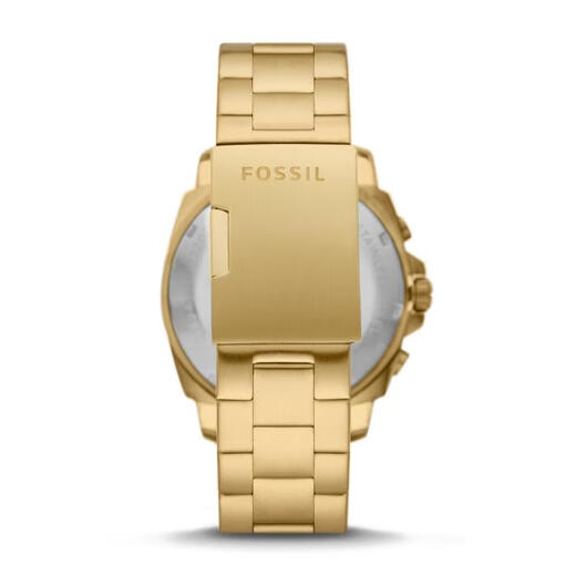 化石（Fossil）Privaeer Spr男表计时手表金色华丽不锈钢手表45mm BQ2694 os