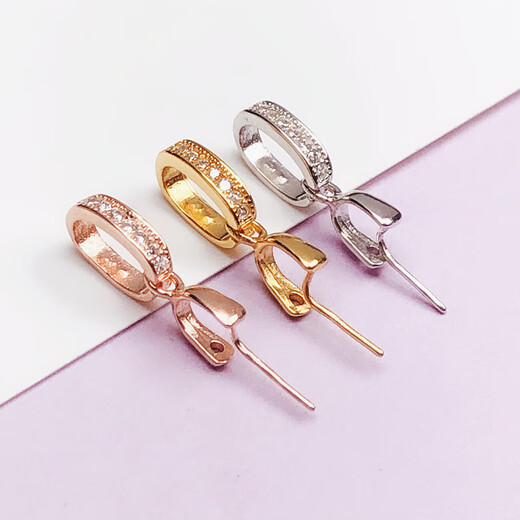 Feishengji Fat Donglai same style platinum buckle head 18K gold pendant silver necklace jade pendant peace buckle jade pendant jade clip buckle silver buckle large white gold