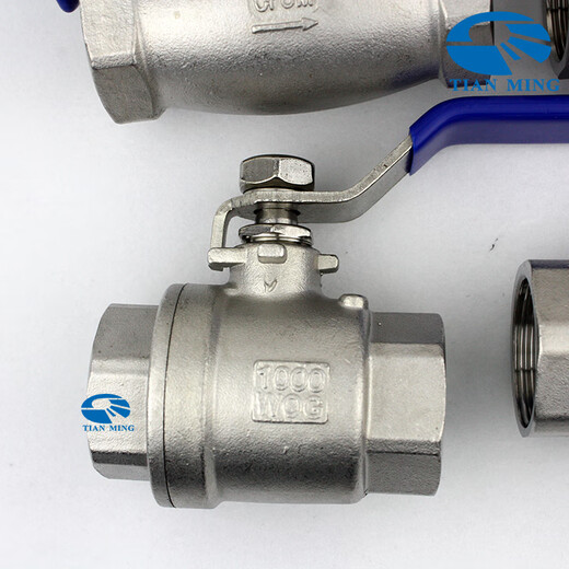 3042PC two-piece ball valve NPT thread internal thread straight thread G stainless steel two-piece Q11F soft seal 304 NPT3/4 DN20 L=59mm 2