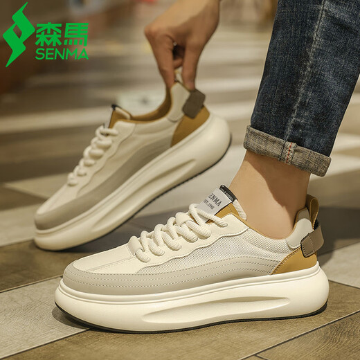 SEMER BRACH MEN'S CHAPOS 2025 Été Nouveau cuir Sports Forrest Gump Chaussures Adolescents Niche Original Casual Shoes Men Rice Brown 6189 42