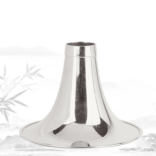 Guan Yi Ebony Sechs Loch Suona Folk Musical Instrumente für Erwachsene und Anfänger, die die Lola Trompete komplett spielen, Boutique Ebony Sechs Loch Suona Silver Bowl [kleine F -Melodie]