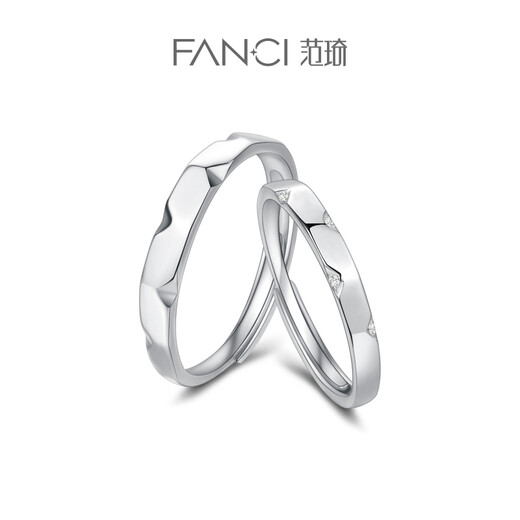 Fanci Couple Rings Silver Open Ring Single Ring Female Silver Birthday Confession Surprise Gift for Girlfriend Simple Love Ring Single Ring