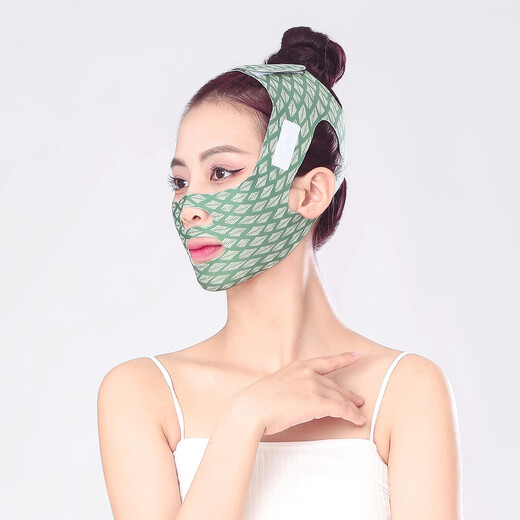 Adults have a happy face sculpture, facial lifting and tightening artifact, face slimming chin, nasolabial fold elimination, V-face artifact mask bandage, diamond grid
