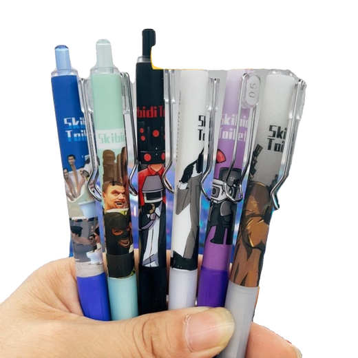 Nouvelle boîte à aveugles Neutral Pen vs Monitor Cartoon Animation Press Student Stationery Black Press Nouveau 6174 Blind Box Pen 6 Pack 0,5 mm x Autre / Autre