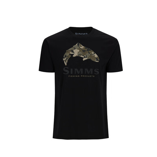 
SIMMS new short-sleeved T-shirt spring and summer breathable and comfortable boys fashion Luya outdoor fishing suit soft and comfortable quick-drying PG-14101 short-sleeved T-shirt black M