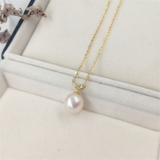 Xuanxian small bean sprout pearl pendant 910mm freshwater pearl necklace with sapling leaves pearl and bean sprout pendant 10-11mm