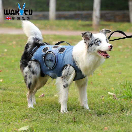 Wakytu animal de compagnie bandoulière extérieure portable sac à dos pour chien petit, moyen et grand chien équitation chien artefact