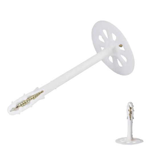 XMSJ insulation nail fixed nail exterior wall foam board plastic expansion tube rock wool screw extruded board eight centimeter styrene board solid M8*80 insulation nail 100 sets