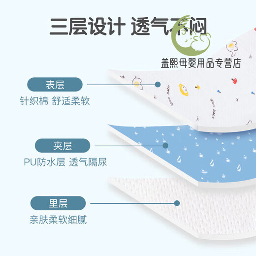 Enveloppez de nouvelles couches pour bébés peuvent être lavées dans des couches nouveau-nés en coton pur respirant étanche et fuite latérale 1 morceau de couches de couches [3