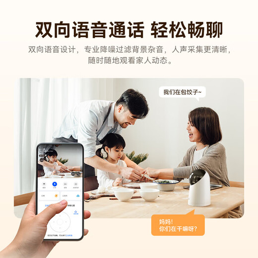 华为智选海雀500万超清像素室内智能摄像头 监控家用手机远程360度无死角带夜视全景 家庭安防无线婴儿看护 华为智选 超清监控 裸机