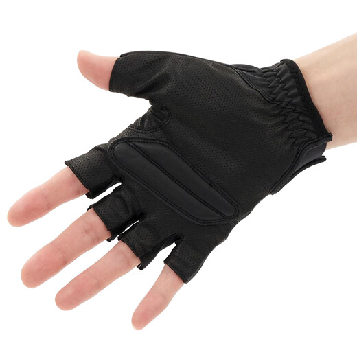 DAIWA spring and summer DG-2023/2123 Fingerless quick-drying fishing gloves, half-finger cooling gloves, split-finger gloves, 3 fingers exposed-Deep Sea Black Pattern M