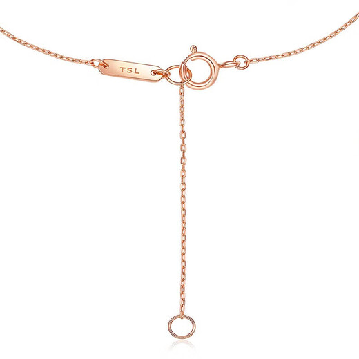 Xie Ruilin (TSL) New Year's gift 18k gold diamond necklace women's diamond color gold clavicle chain set chain BB408