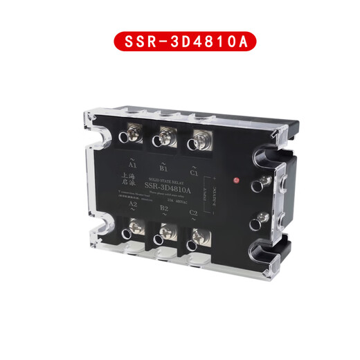 
XMSJ10A three-phase solid-state relay 25A 40A 100A electric heating motor DC-controlled AC 12VDC380VAC SSR-3D4840A 40A electric heating
