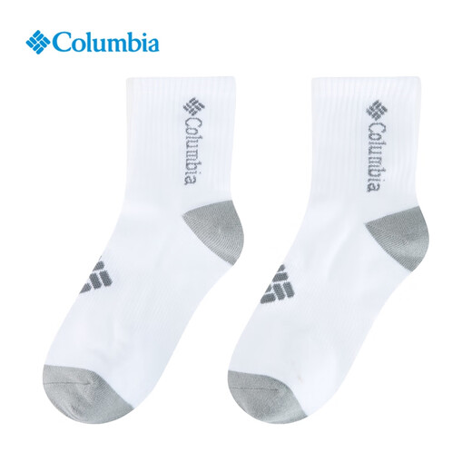 Columbia哥伦比亚户外情侣款男女柔软透气一双装活力运动袜RCS841 100 L