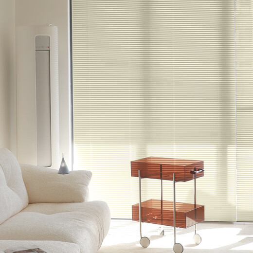 Moana S-piece Cream Venetian Blinds No Punch Bathroom Toilet Kitchen Balcony Aluminum Alloy Electric Curtain Matte S-piece Cream Color MG-BY07-5606 Square Meters